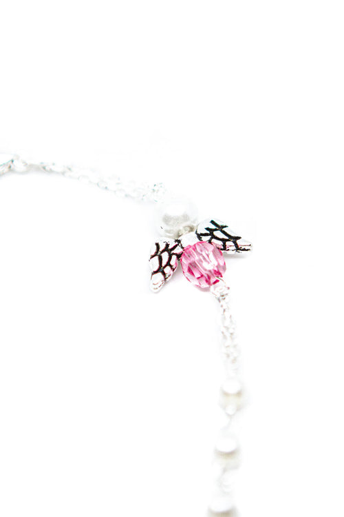 Armkette "Engel" rosa (Modeschmuck) – Detailansicht