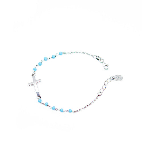 Armkette mit blauen Kristallkugeln