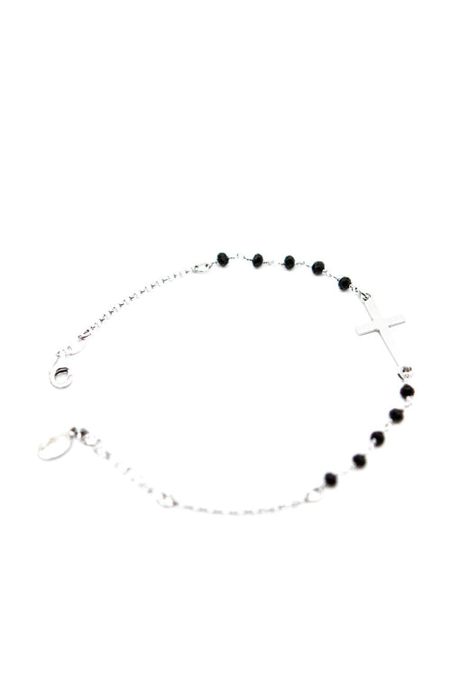 Armkette mit schwarzen Kristallkugeln
